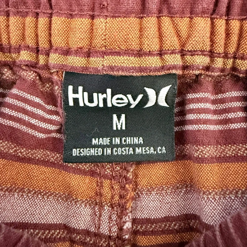 Hurley Shorts Mens Medium‎ Striped Cotton Surf Skate Beach Boho Retro